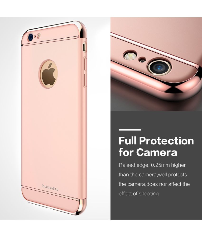 Apple Iphone 6 Plus 3 In 1 Protective Cover By Clickaway Rose Gold Plain Back Covers Online At Low Prices Snapdeal India