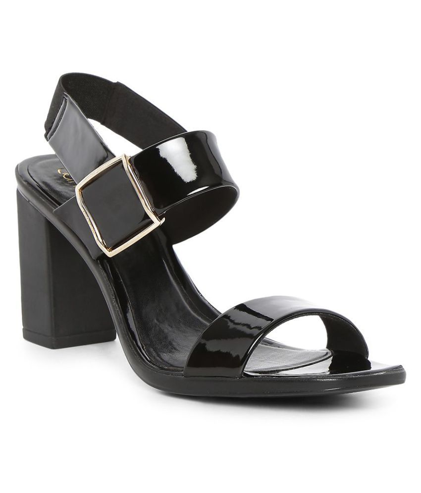 CATWALK Black Block Heels Price in India- Buy CATWALK Black Block Heels ...