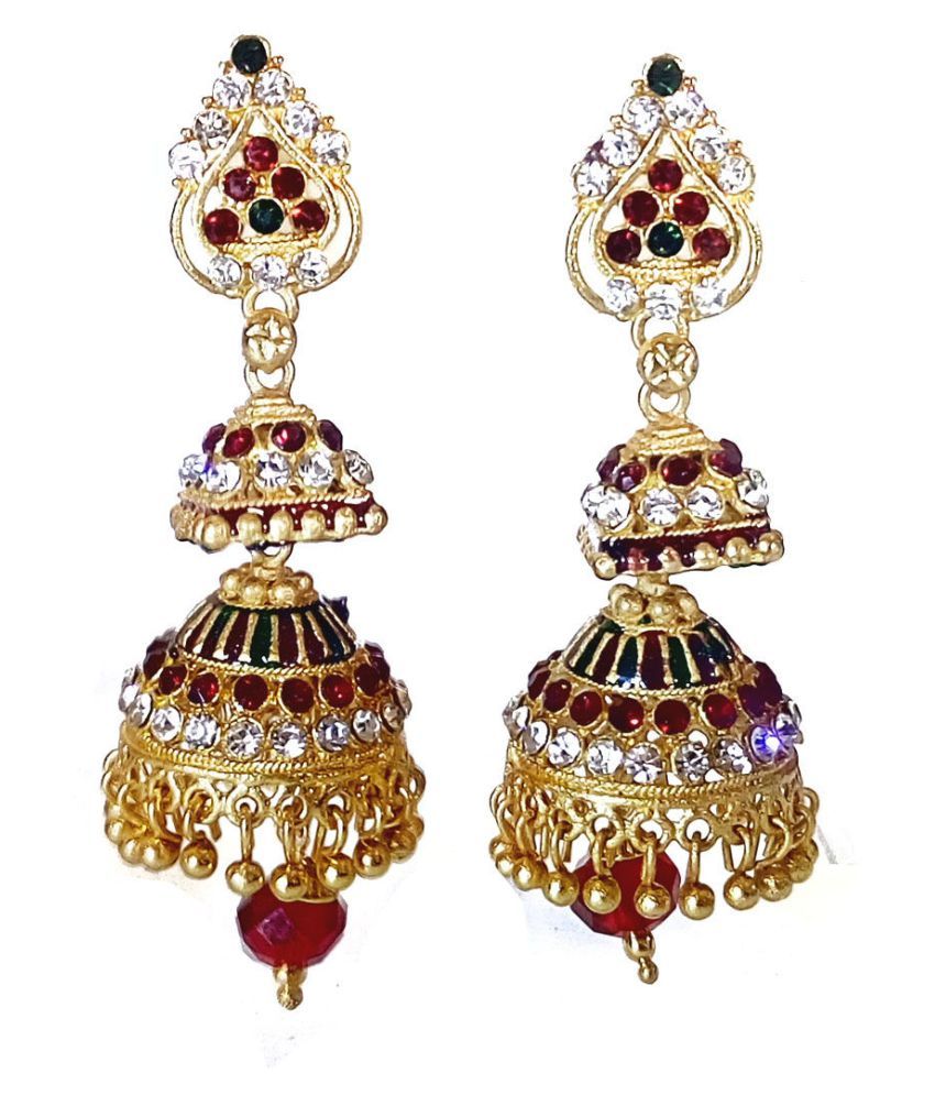 double step jhumka gold