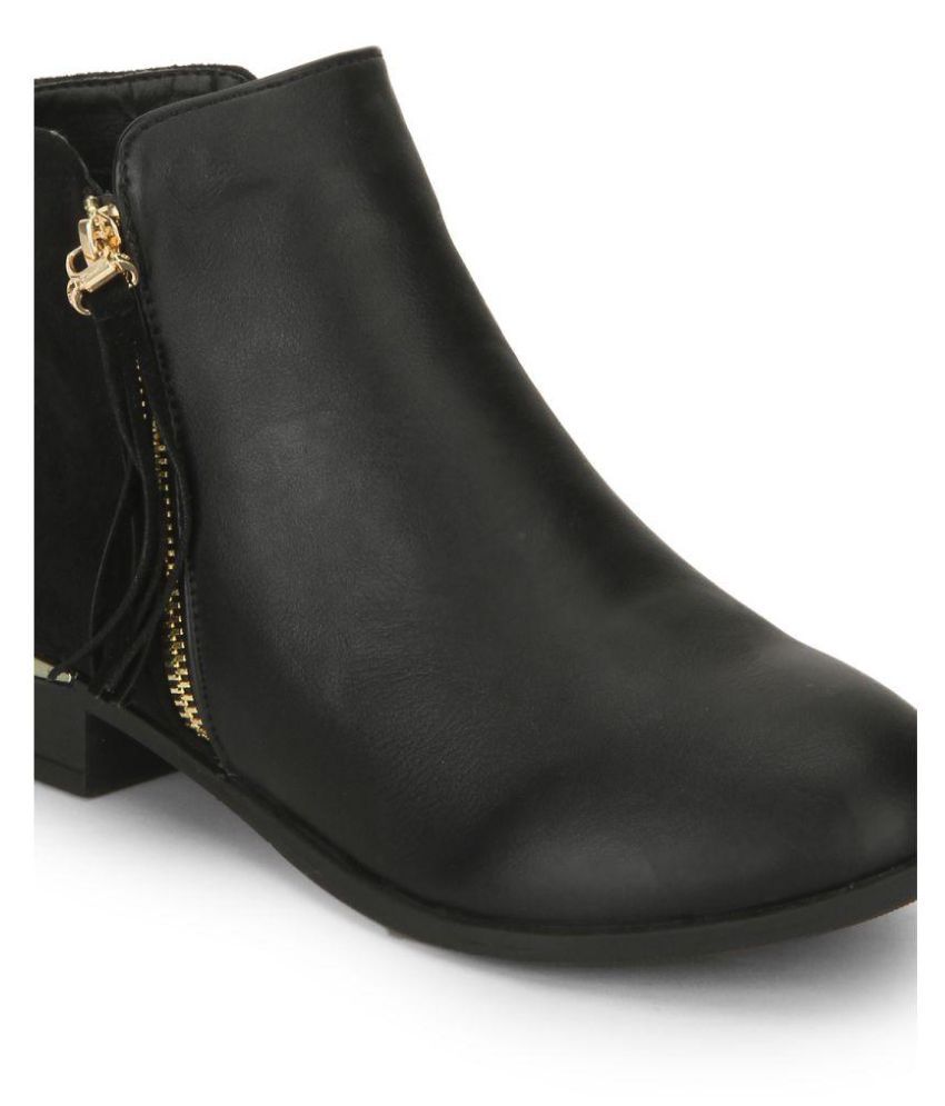 truffle collection hardware detail chelsea boots in black