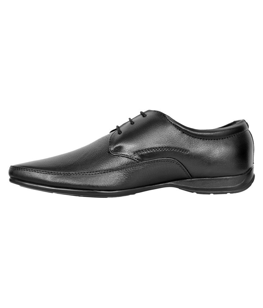 Allen Cooper Office Genuine Leather Black Formal Shoes Price in India