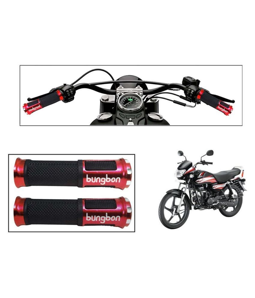 Autonity Bungbon Motorcycle handle Grip Bike Grip Cover RED For Hero
