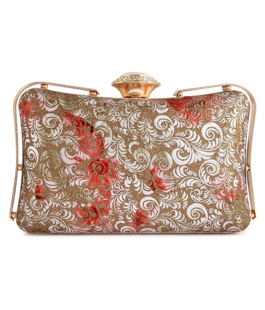 Buy Modish Red Satin Box Clutch at Best Prices in India - Snapdeal