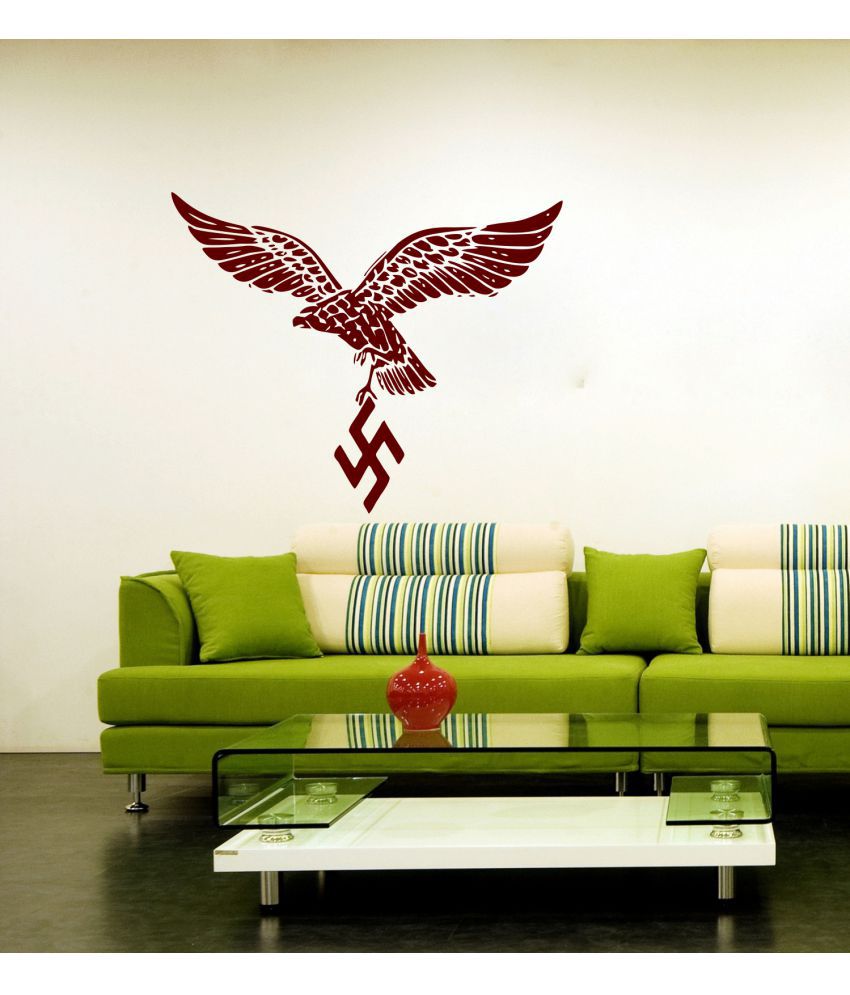     			Decor Villa Eagle with Swastik Religious & Inspirational Theme PVC Sticker