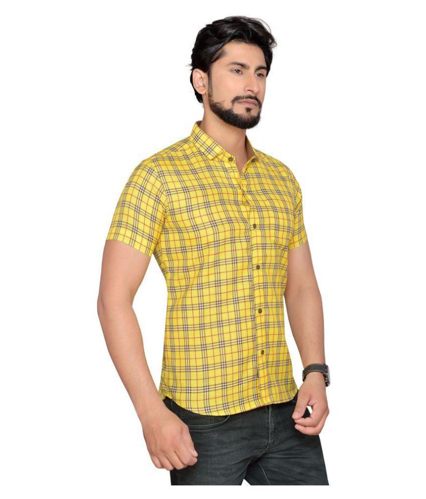 PP Shirts Yellow Regular Fit Shirt - Buy PP Shirts Yellow Regular Fit ...