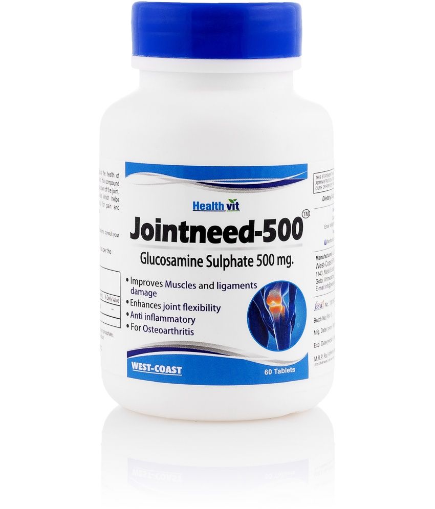 Healthvit Jointneed500 Glucosamine For Joint Care & Knees, 500Mg, 60