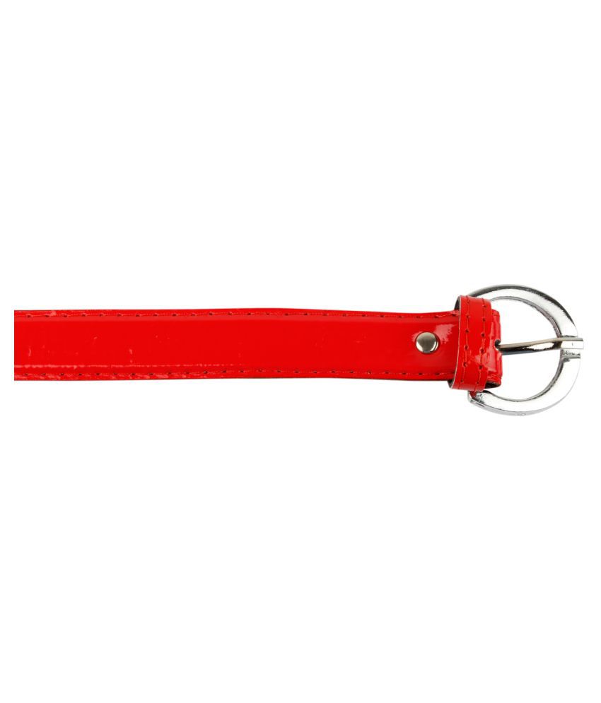 Lurap Red Faux Leather Casual Belt: Buy Online at Low Price in India ...