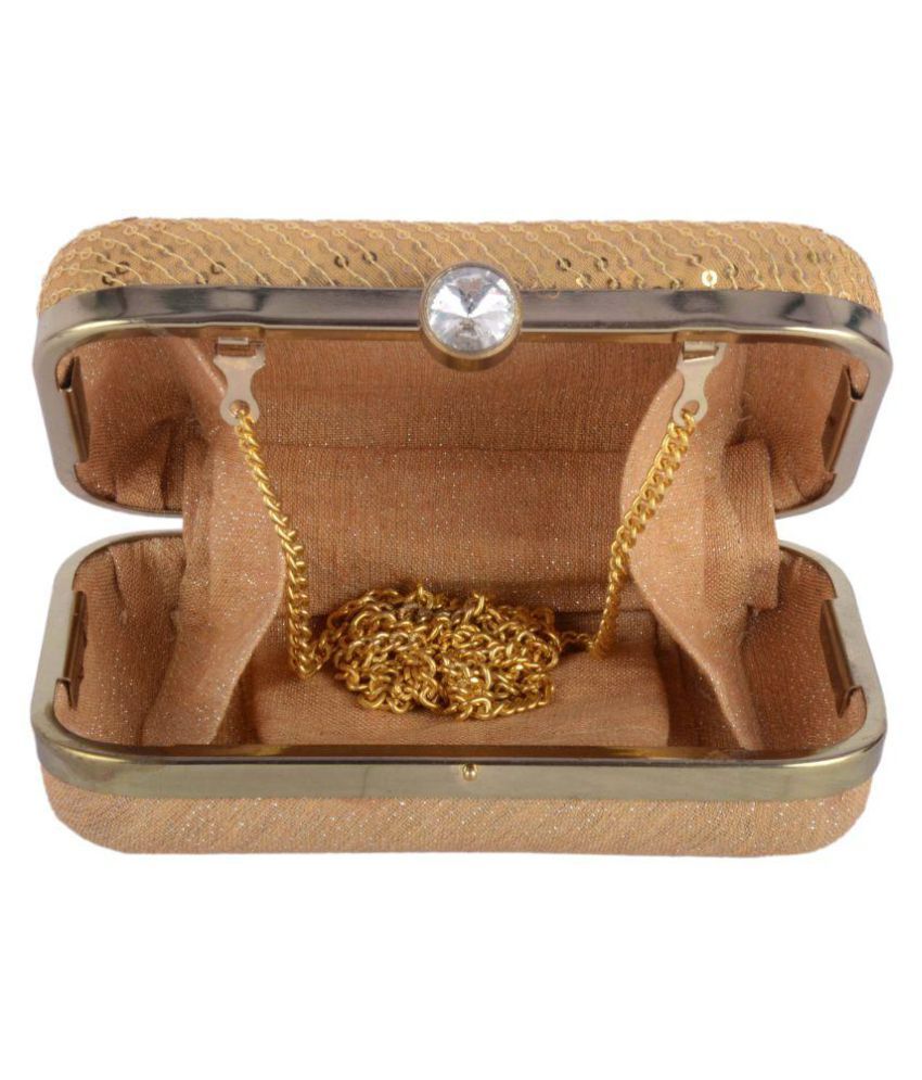Buy Rezzy Gold Canvas Box Clutch at Best Prices in India Snapdeal
