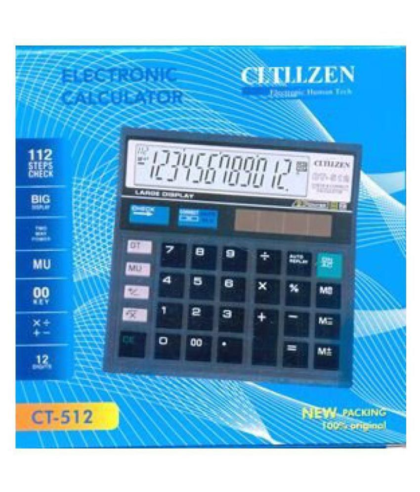    			Citllzen  Ct -512 12 Digits Display Big Calculator For Personal / Office Use