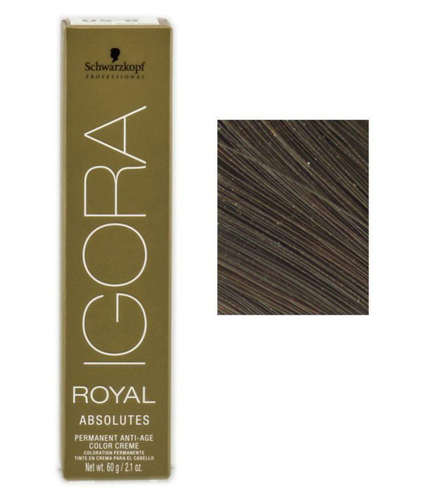 Schwarzkopf Igora Royal Absolutes Hair Color - 5-60 Permanent Hair Color  Light Brown 60 ml: Buy Schwarzkopf Igora Royal Absolutes Hair Color - 5-60  Permanent Hair Color Light Brown 60 ml at Best Prices in India - Snapdeal