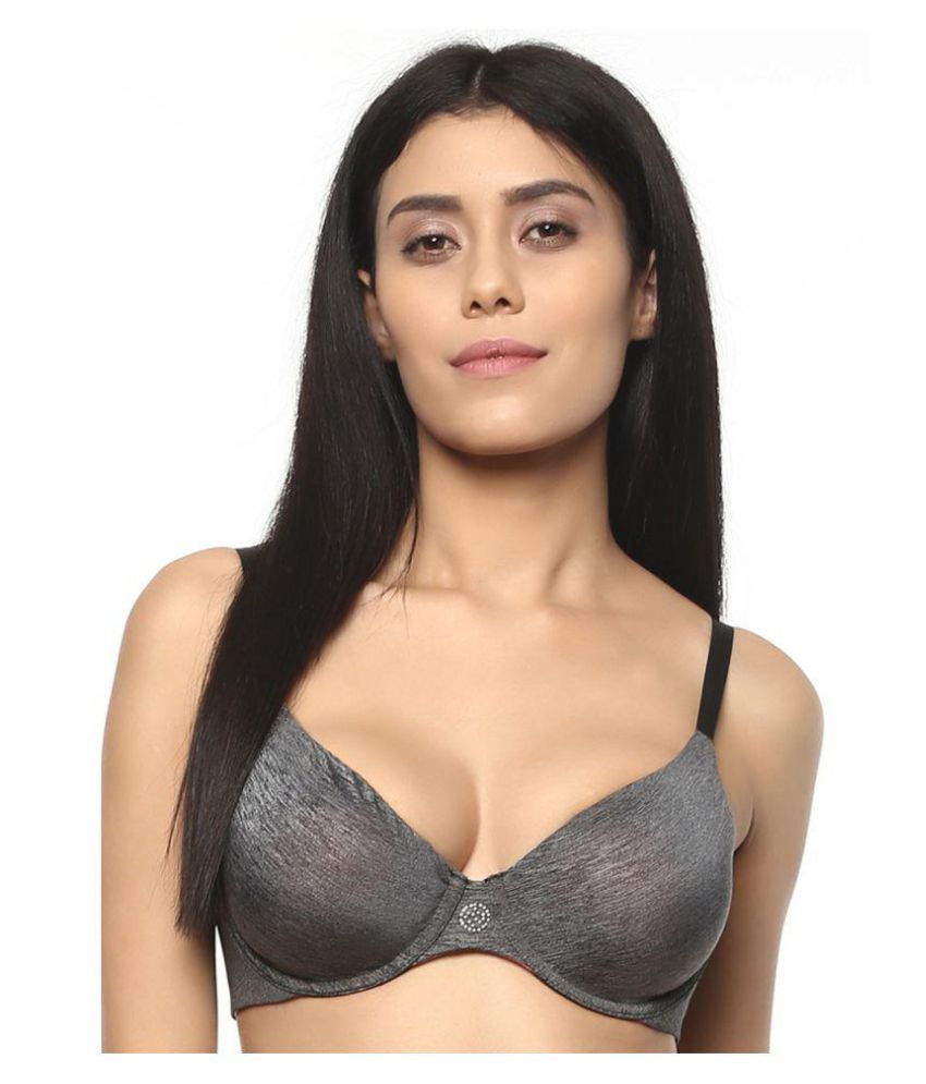 Buy SOIE Polyester Seamless Bra Grey Online at Best Prices in India