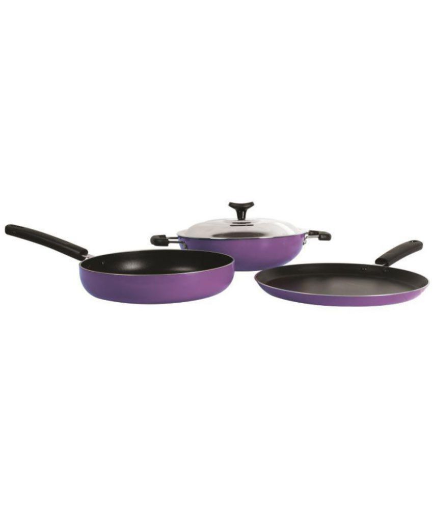     			Crystal Non Stick Cookware Set 3Pc