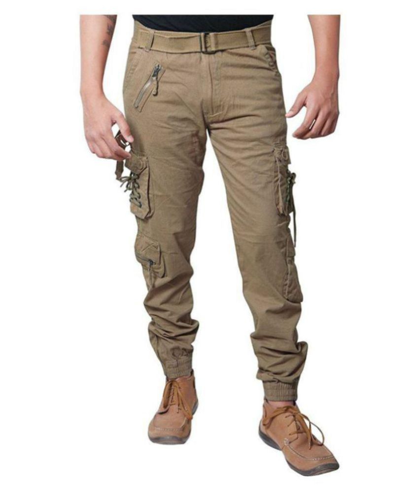 brown cargos men