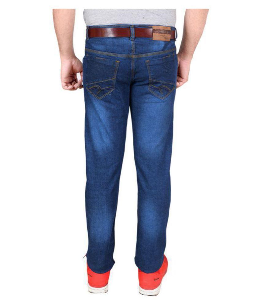 Dom & B Blue Straight Jeans - Buy Dom & B Blue Straight Jeans Online At ...