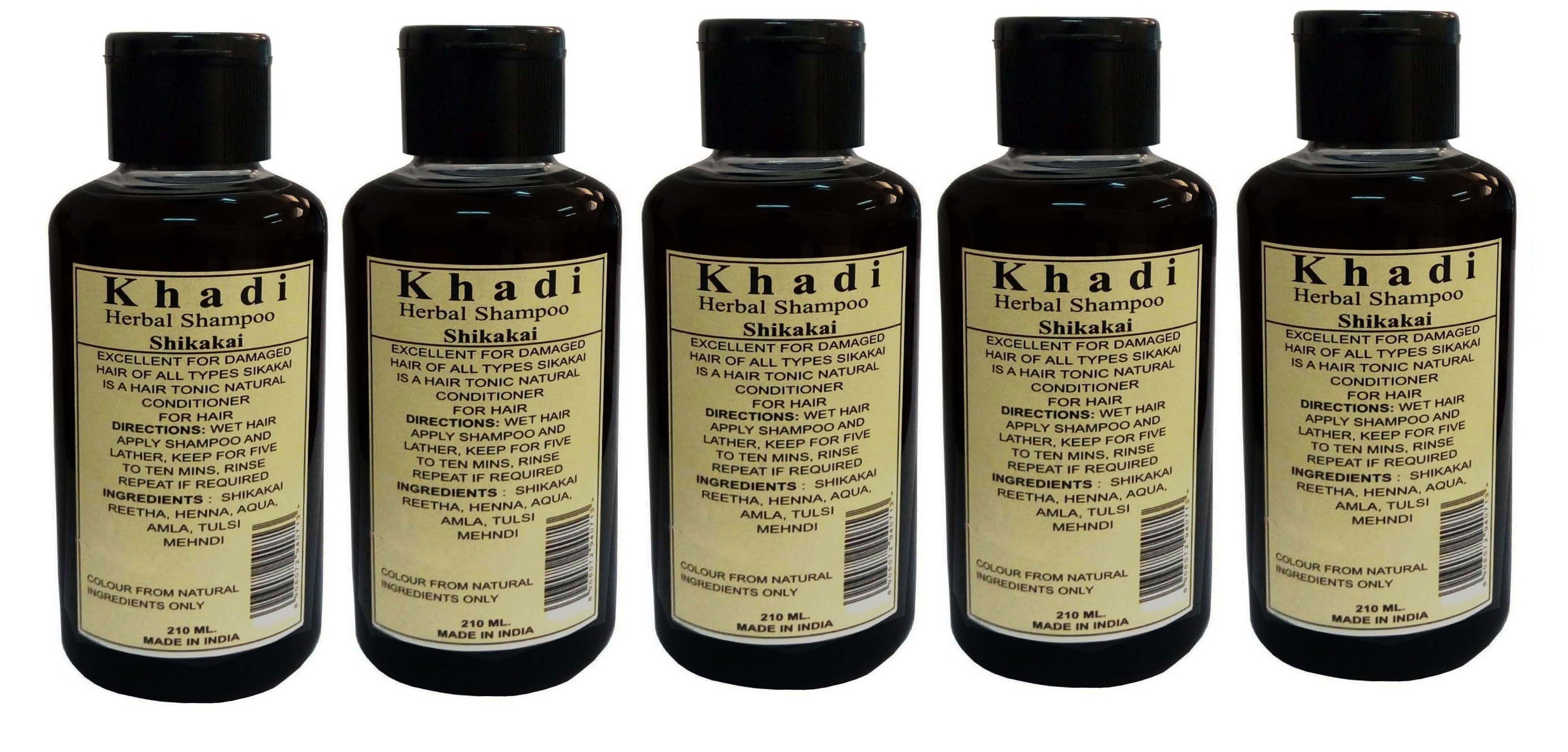     			Khadi Herbal Shikakai Shampoo 1050 ml Pack of 5