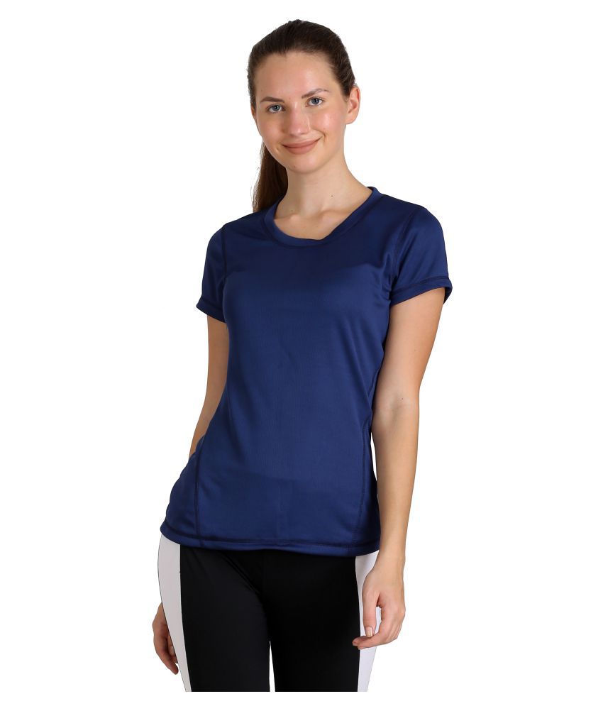 Buy Flingr Polyester Blend T Shirts - Navy Online at Best Prices in ...