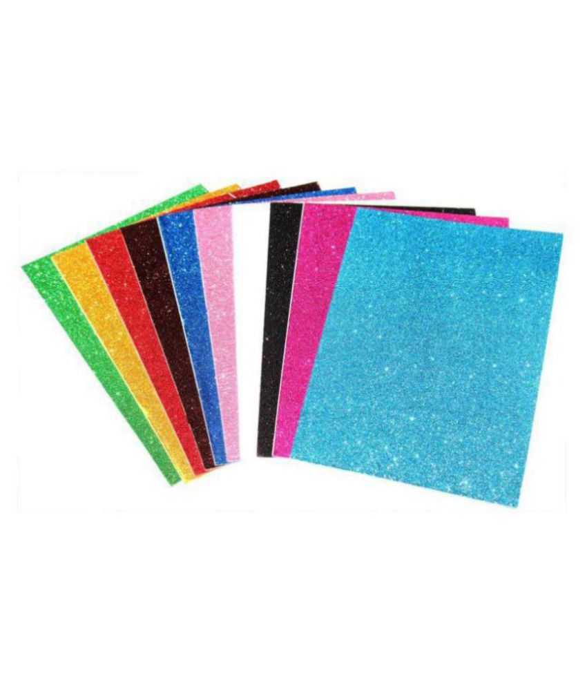     			Kings way Glitter Foam A4 Pack Of 10 Multicolored Sheets