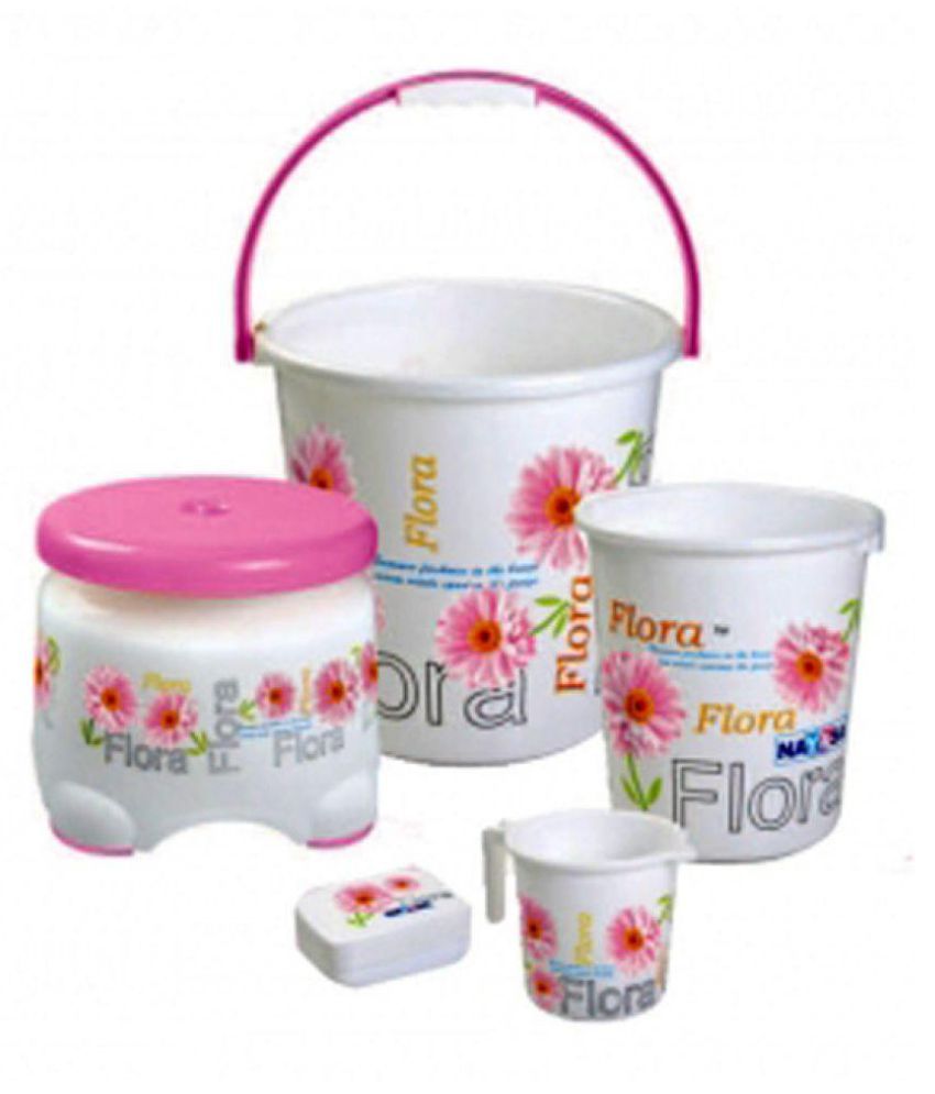 Nextwhat Plastic Bathroom Bucket Set Nextwhat Plastic Bathroom Bucket Set