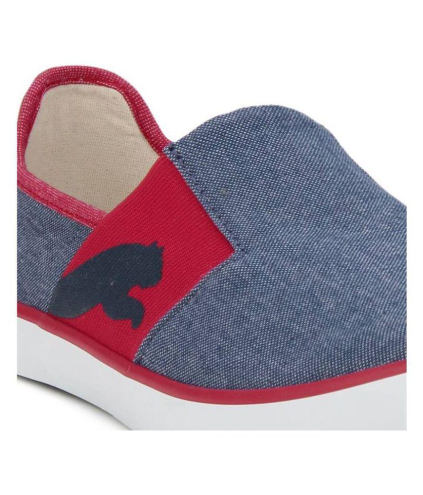 puma lazy slip on blue