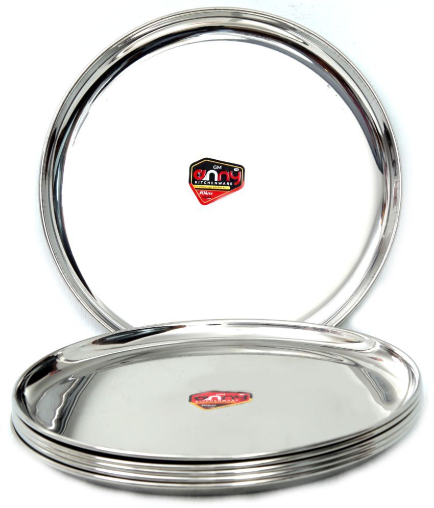 Anny Kitchenware 12 Pcs Stainless Steel Half Plate Buy Online at Best