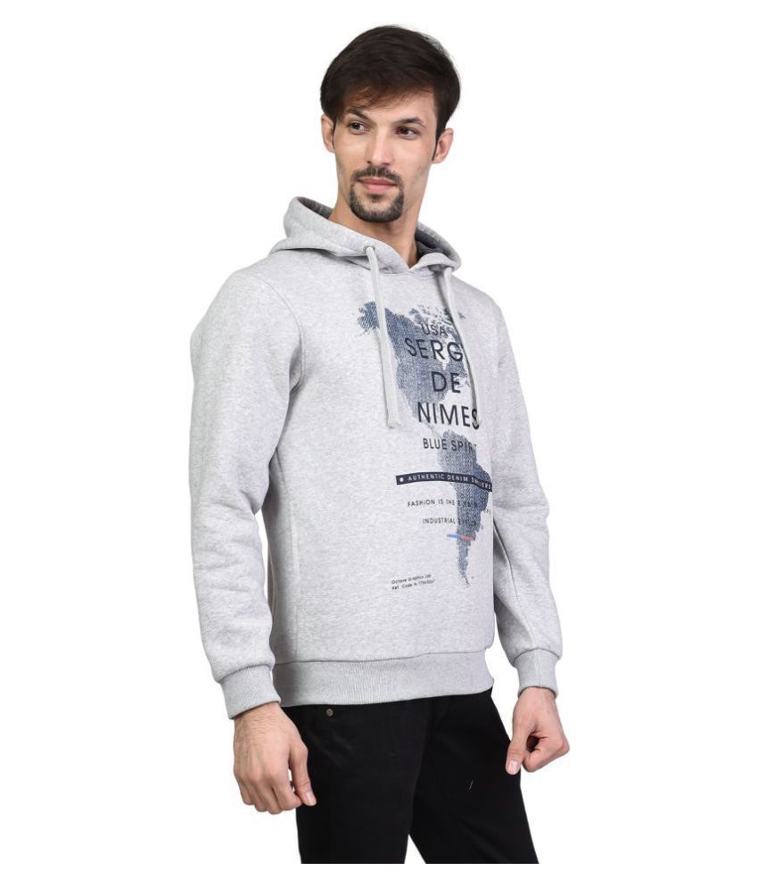mens grey hooded sweatshirt