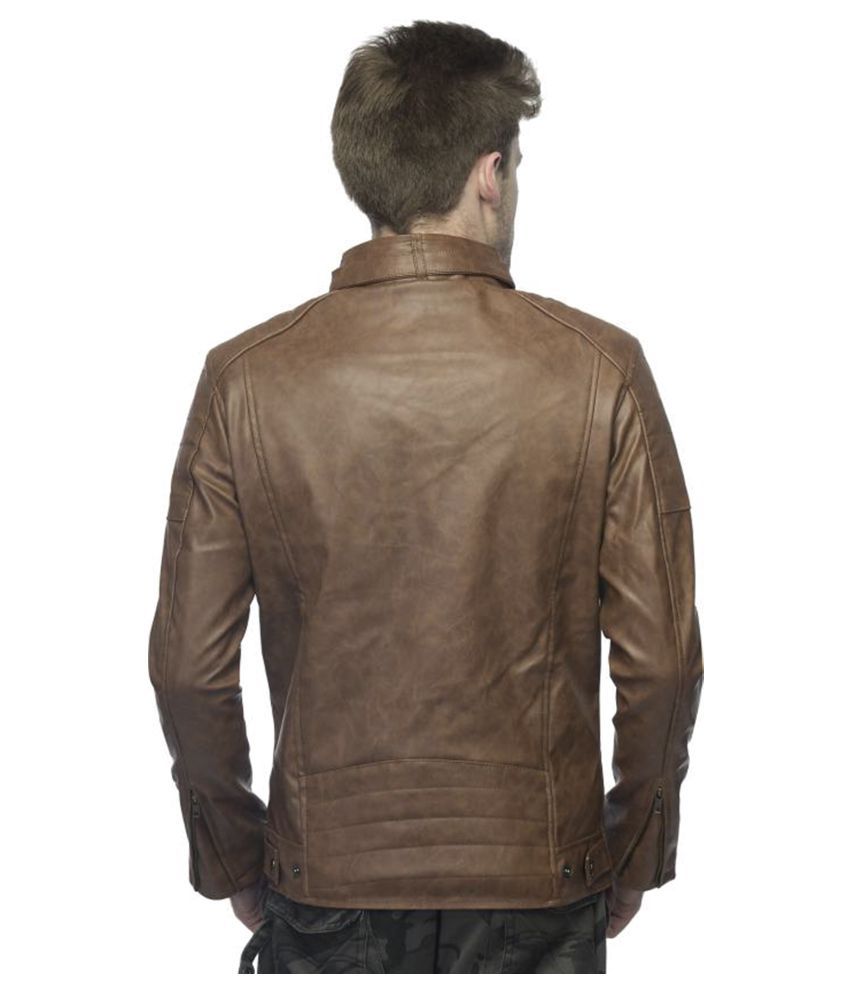 B Brown Leather Jacket - Buy B Brown Leather Jacket Online At Best ...