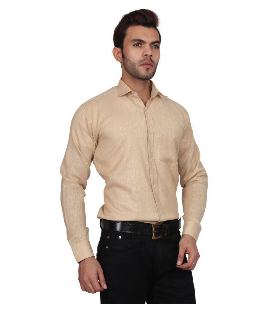 mens brown formal shirt