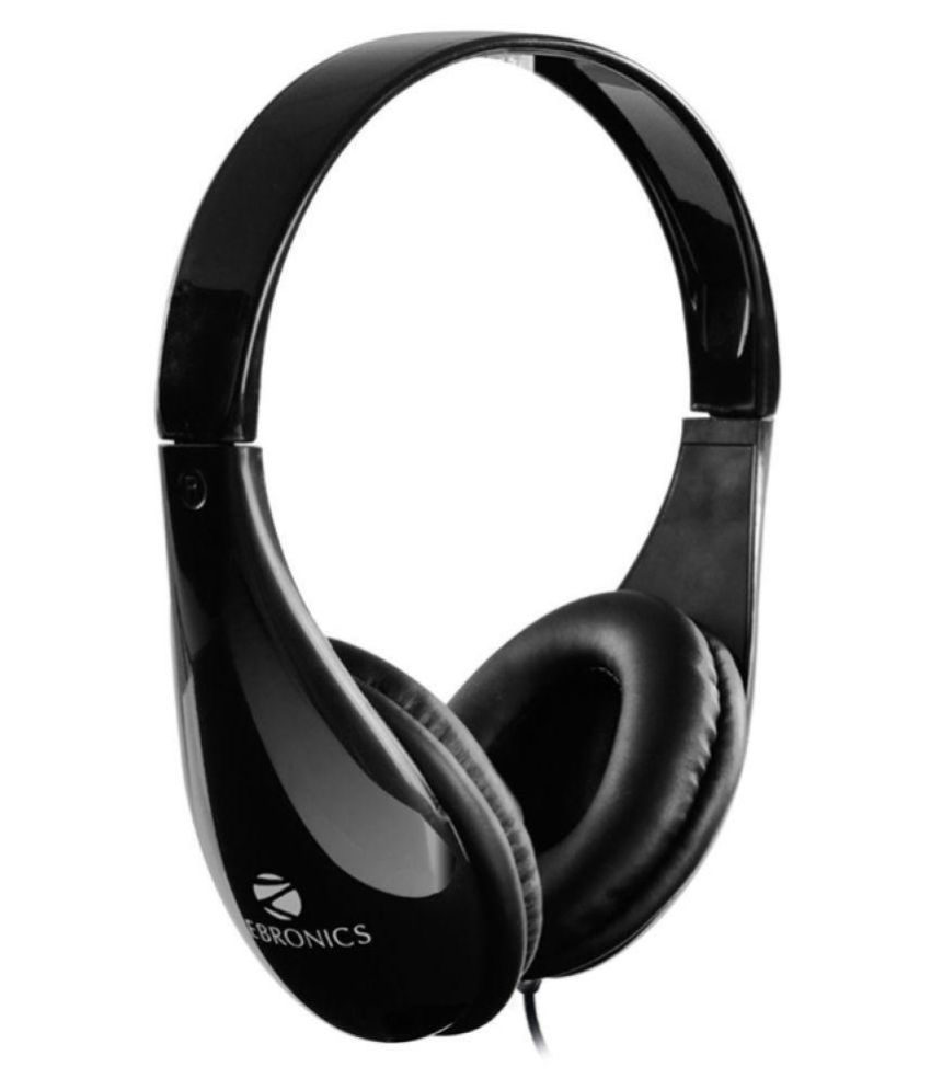     			Zebronics 2100HMV Over Ear Headset with Mic Black
