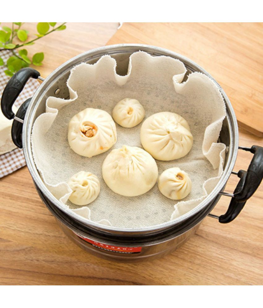 50cm Cotton Steamer Cloth Round NonStick Gauze Pad Dumplings Mat