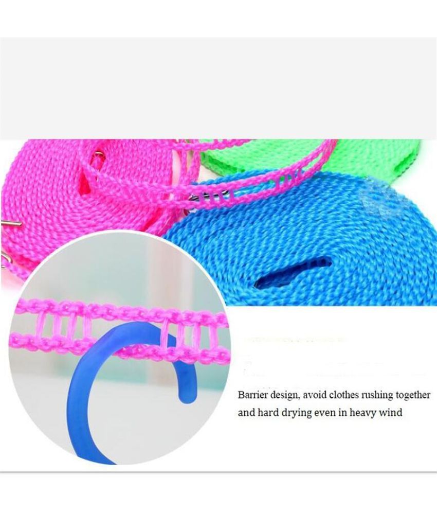 Nylon Hanging Rope Windproof Drying Rope Clothes Hangers Plastic 5M Non