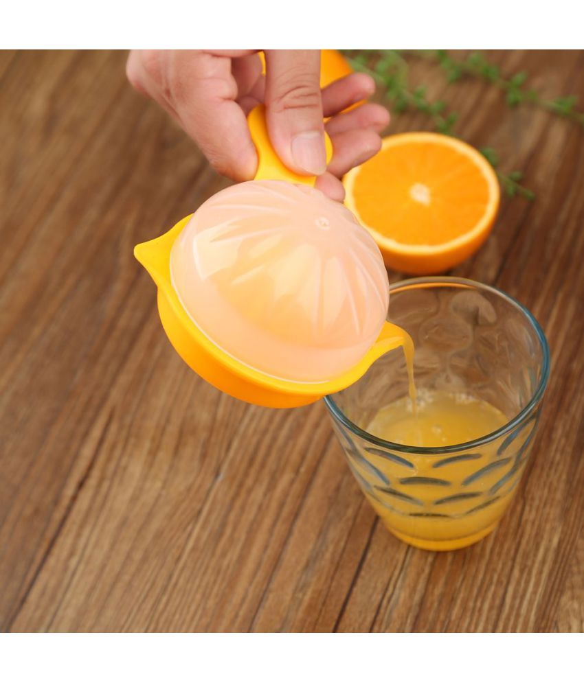 WowObjects Orange Lemon Fruit Juicers Plastic Hand Press Citrus Press