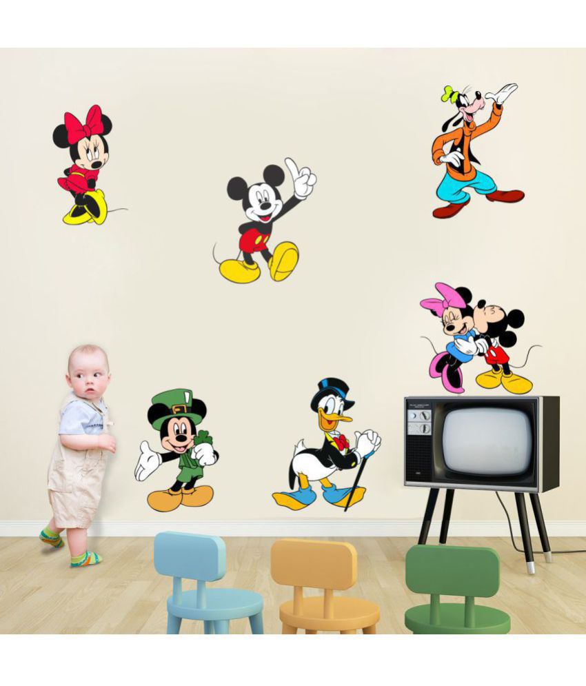     			Sticker Studio Mickey Mouse Cartoon Characters Cartoon Characters PVC Sticker