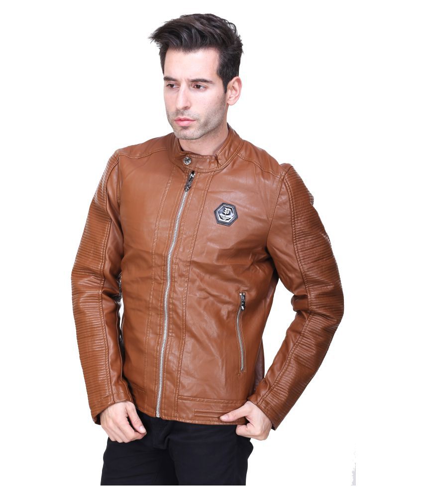 Fashion and Fusion Khaki Biker Jacket - Buy Fashion and Fusion Khaki ...