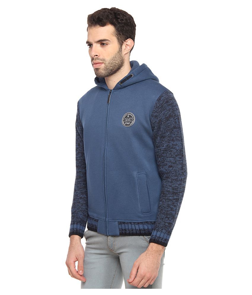 DUKE Blue Hooded Sweater - Buy DUKE Blue Hooded Sweater Online at Best ...