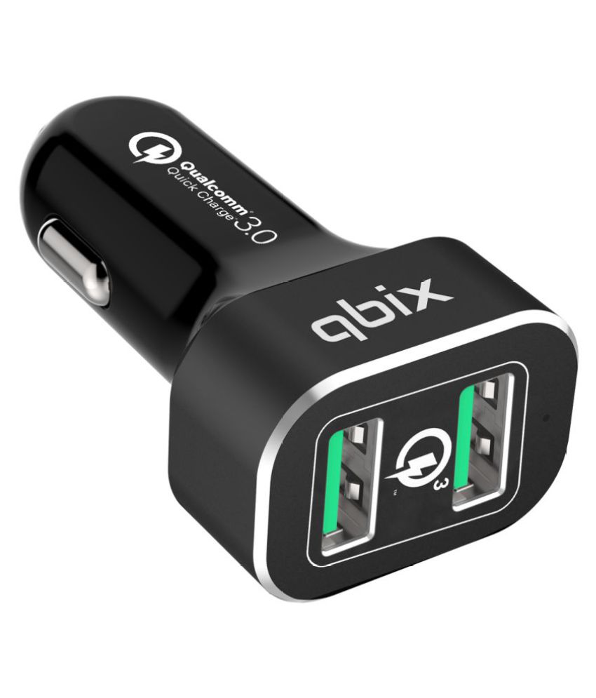 Qbix Car Mobile Charger NA Black Buy Qbix Car Mobile Charger NA Black