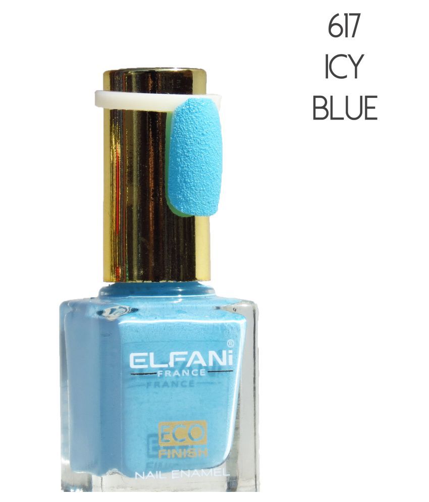     			Elfani Nail Polish Snow Coat Textured Blue 9 mL