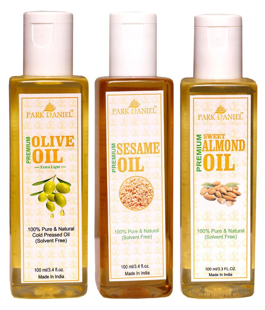     			Park Daniel Premium Olive,Sesame & Almond Oil(300 ml) 100% Pure & Natural 100 ml Pack of 3