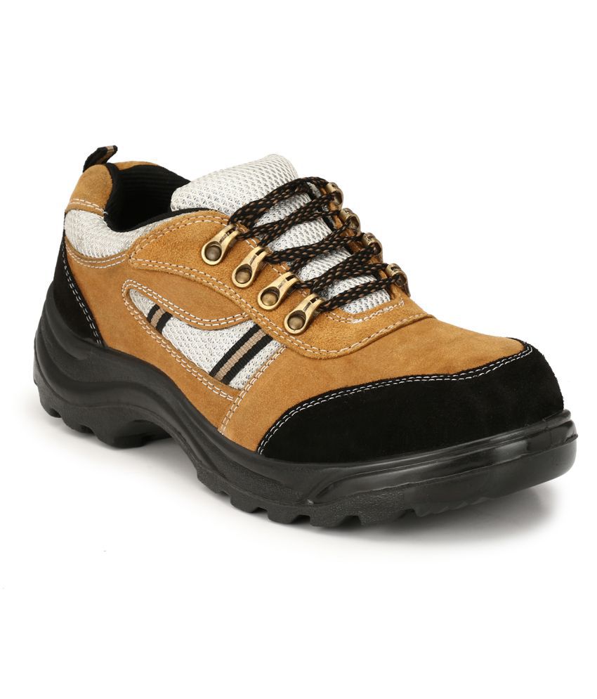Anni international Steel Toe Safety Casual Shoe(Tan) Lifestyle Tan