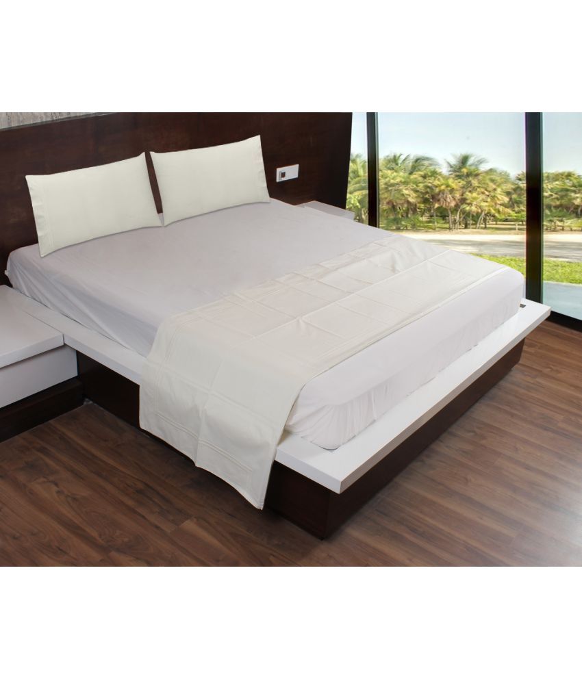 Sferra Queen Cotton Beige Plain Bedding Set Of 4 Sferra Queen Cotton Beige Plain Bedding Set Of 4