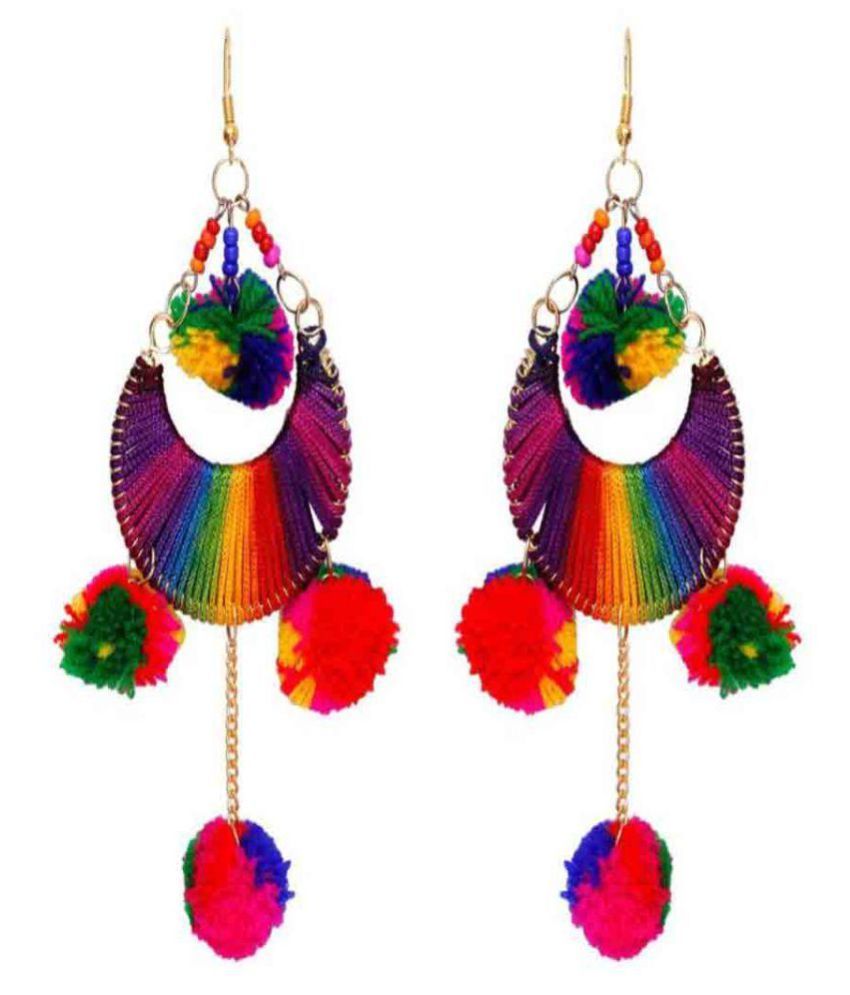 DESIGNER SILK DORI EARRING FOR GIRLS Buy DESIGNER SILK DORI EARRING