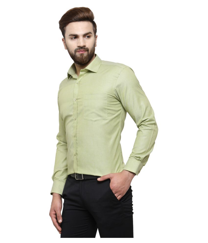 pretty green slim fit shirt