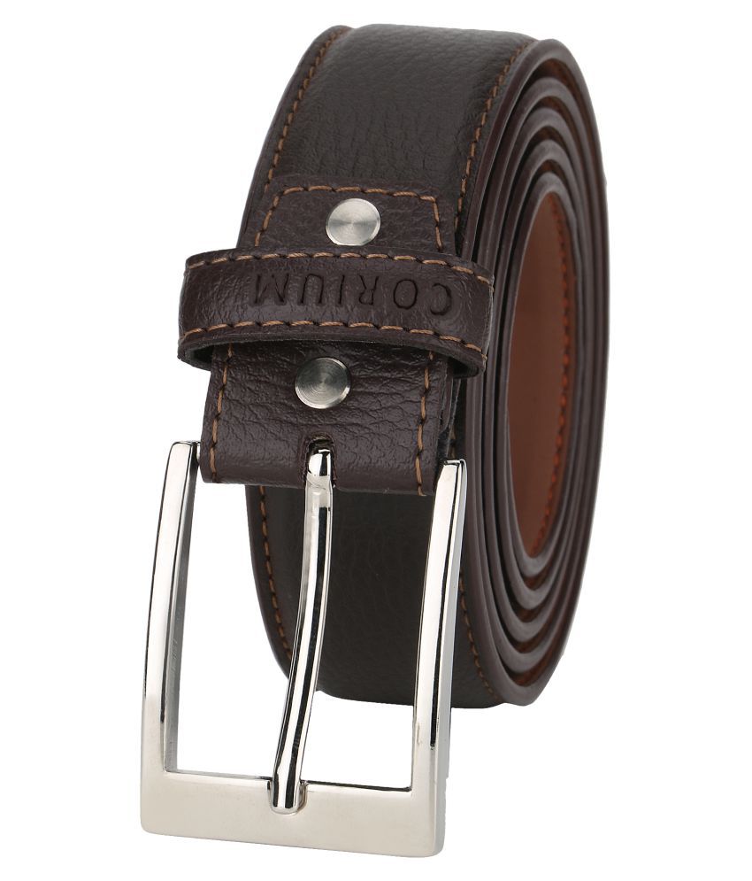 Corium Brown Faux Leather Formal Belts: Buy Online at Low Price in ...
