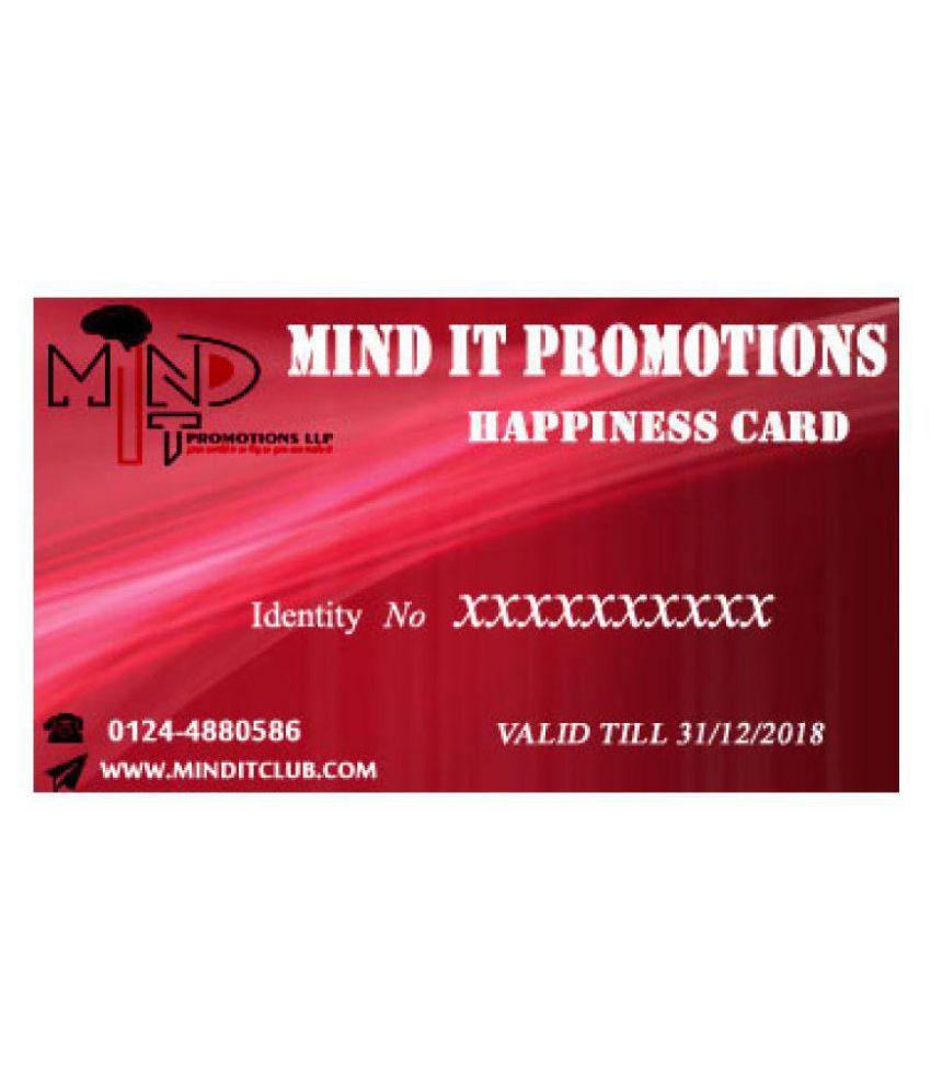 Buy Mind It Promotions Gift Card 499 Online on Snapdeal