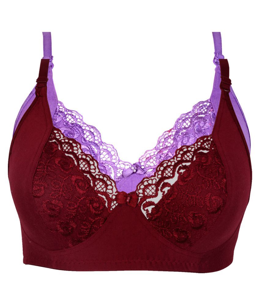     			Kiran Enterprises Cotton Minimizer Bra - Maroon