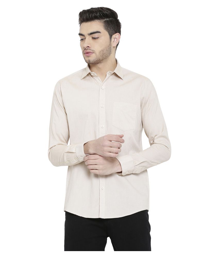     			Duke Beige Slim Fit Shirt