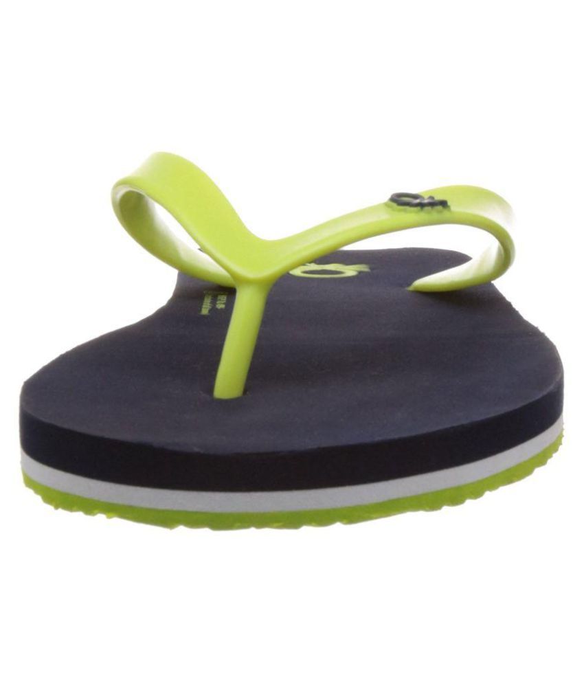 United Colors of Benetton Navylime Blue Daily Slippers Price in India ...