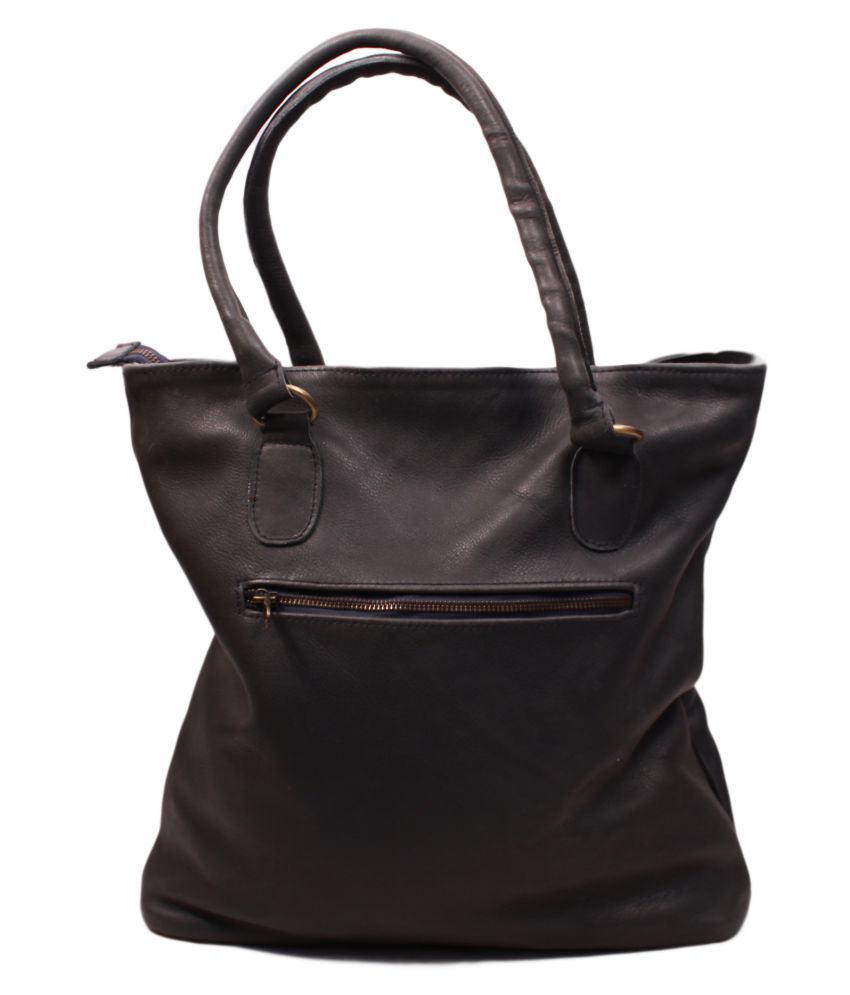 SS Leathers Black Faux Leather Shoulder Bag Buy SS Leathers Black