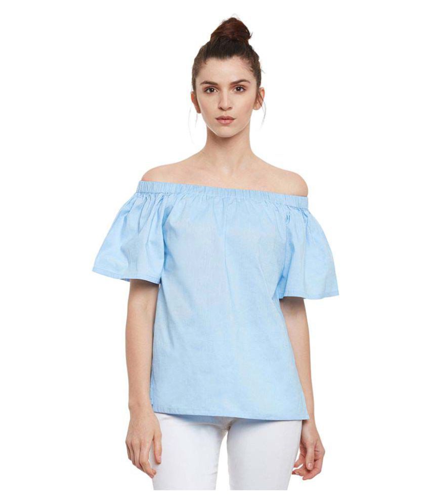     			Miss Chase Cotton Regular Tops - Blue