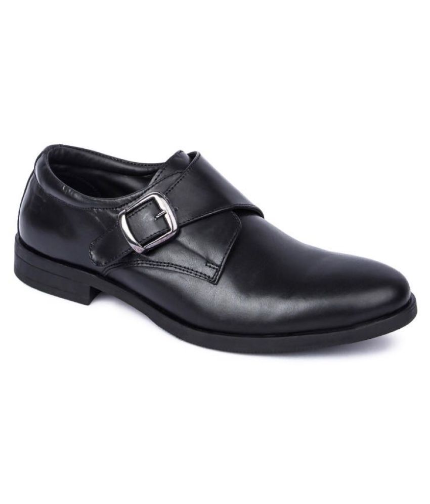 Baskin Louis Monk Strap Genuine Leather Black Formal Shoes Price in ...