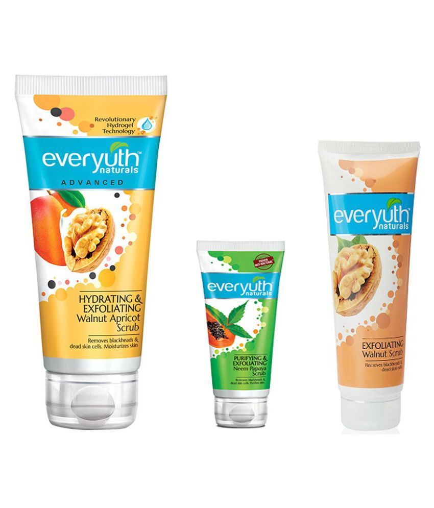 Everyuth Naturals WALNUT+WALNUT APRICOT+NEEM PAPAYA Facial Scrub 100 gm